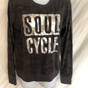 Soul cycle sweater gray camouflage